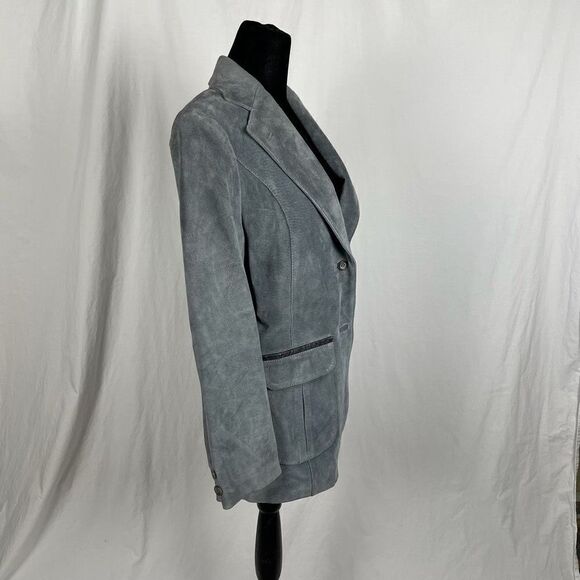 Vintage Brazilia 100% Leather Suede Safari Jacket - Women’s 9/10 - Picture 3 of 6